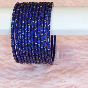 O-Blue Raindrop Glass Bangles