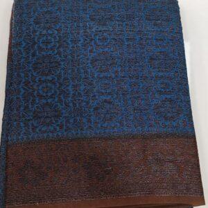 Royal Blue & Brown Banarasi Tussar Saree